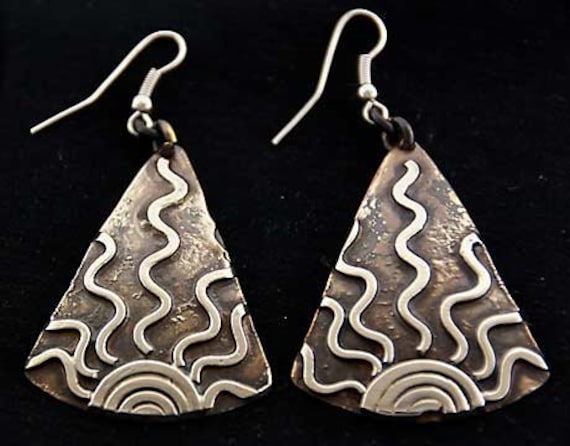 Sonnenohrhänger Bronze von Crazyschmuck