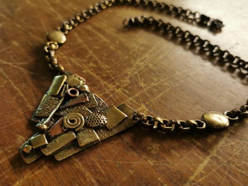 Unikat Halskette Aus Kupfer Und Bronze, Messing von Crazyschmuck