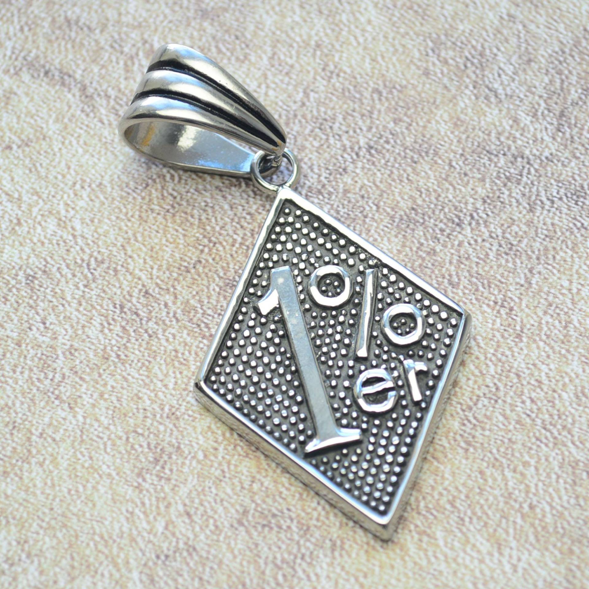 1%er Pendant Anhänger Edelstahl Biker 1%er Pendant Anhänger Edelstahl Biker von Crazysteelhouse