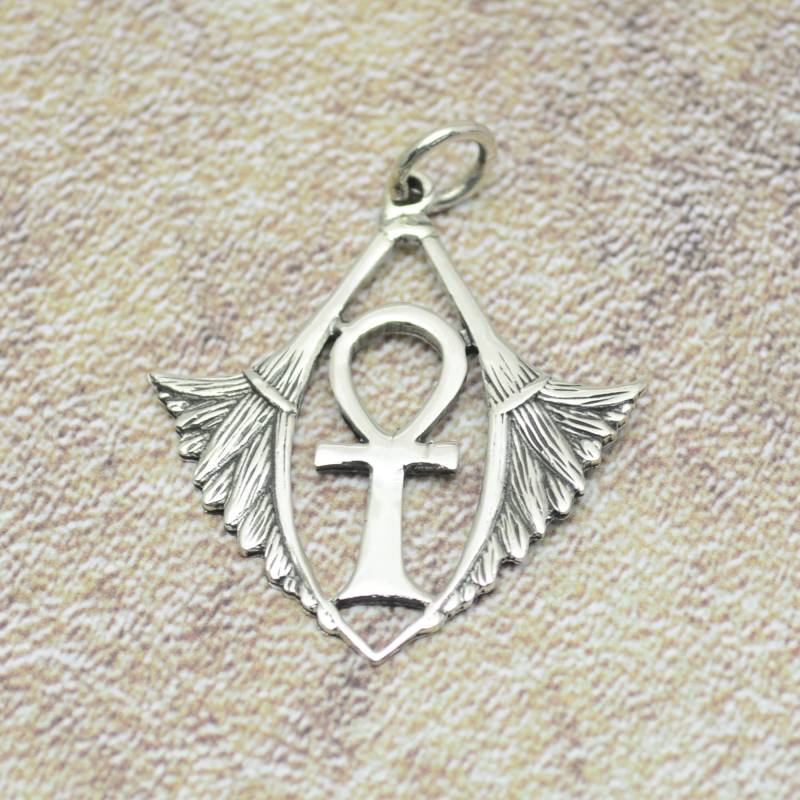 Ankh Anch 925 Silber Anhänger Amulett Henkelkreuz von Crazysteelhouse