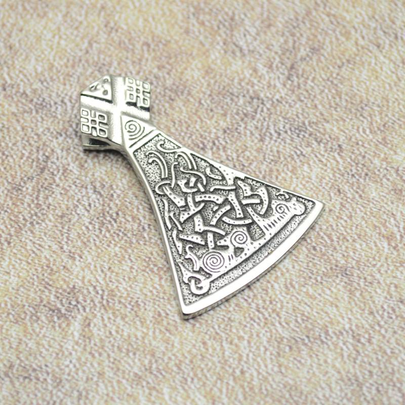 Axt Anhänger Edelstahl Wikinger Viking Gross von Crazysteelhouse