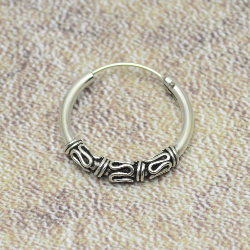 Creole 925 Silber 21 Mm 1 Stück Keltisch Celtic Ohrschmuck Ohrring Sterlingsilber von Crazysteelhouse