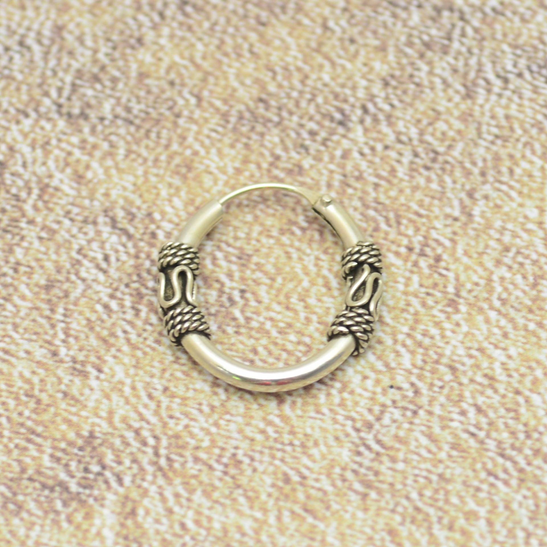 Creole 925 Silber Oval 17 Mm 1 Stück Creolen Celtic Keltisch Ohrringe Sterlingsilber von Crazysteelhouse