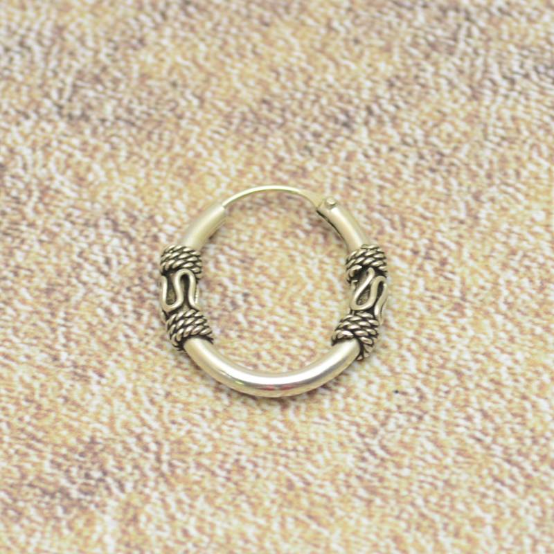 Creole 925 Silber Oval 17 Mm 1 Stück Creolen Celtic Keltisch Ohrringe Sterlingsilber von Crazysteelhouse