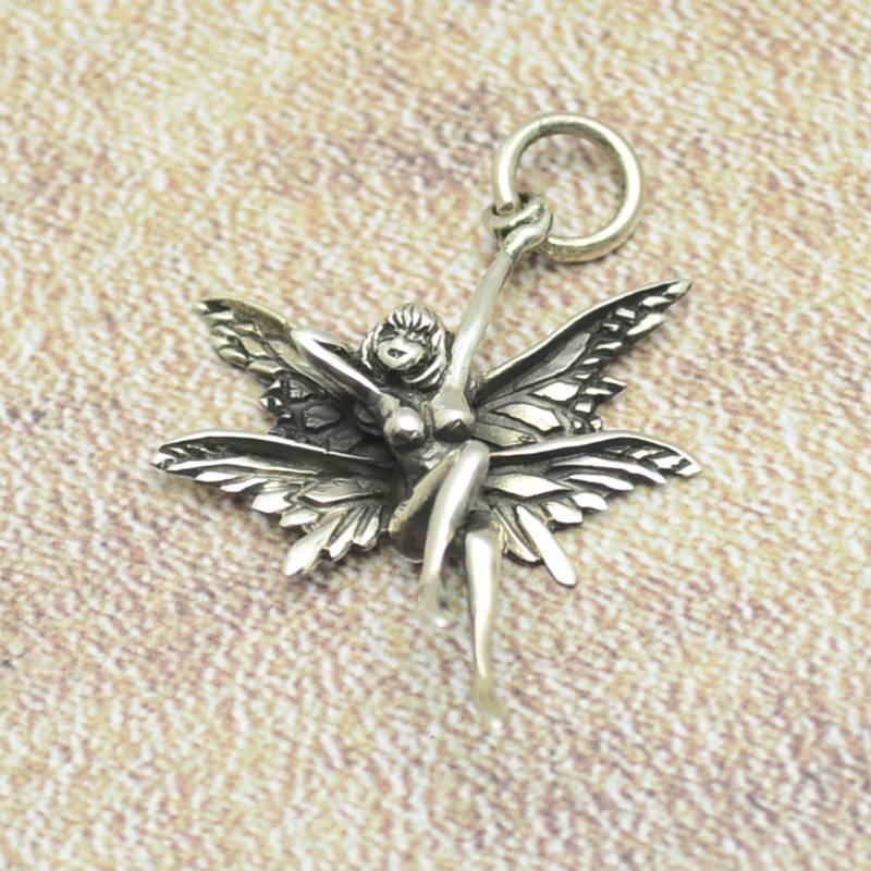 Elfe Fee Anhänger Silber 925 Damen Schmuck Elfen von Crazysteelhouse