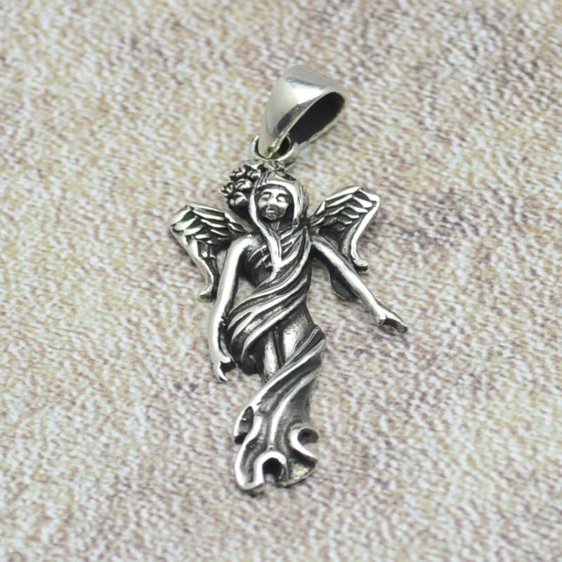 Engel Anhänger 925 Silber von Crazysteelhouse