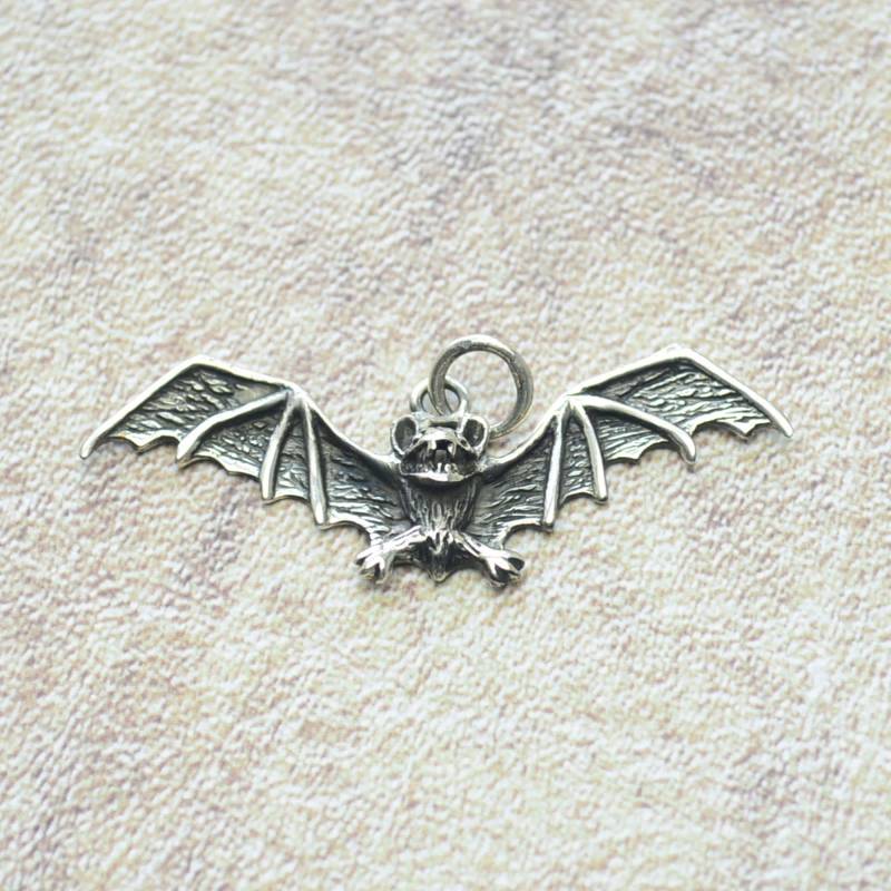 Fledermaus 925 Silber Anhänger Gross von Crazysteelhouse