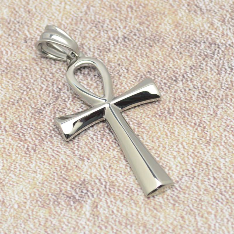 Henkelkreuz Ankh Anhänger Amulett Ägypten Edelstahl Pendant Stainless von Crazysteelhouse