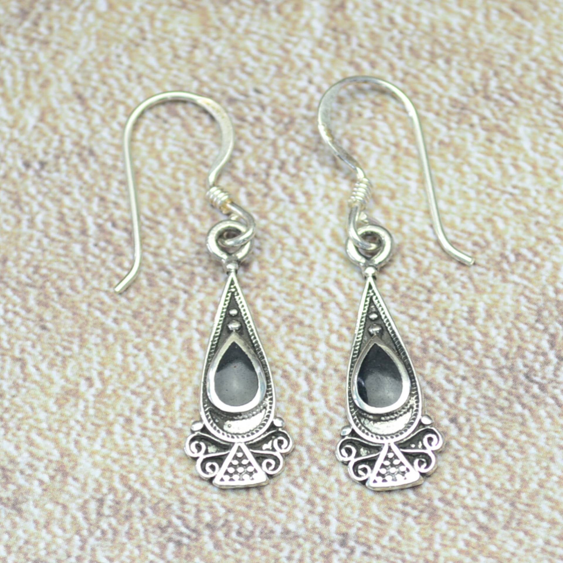 Ohrringe Schwarzer Onyx 925 Silber Ohrhänger Ohrschmuck Sterlingsilber Ohrringe Schwarzer Onyx 925 Silber Ohrhänger Ohrschmuck Sterlingsilber von Crazysteelhouse