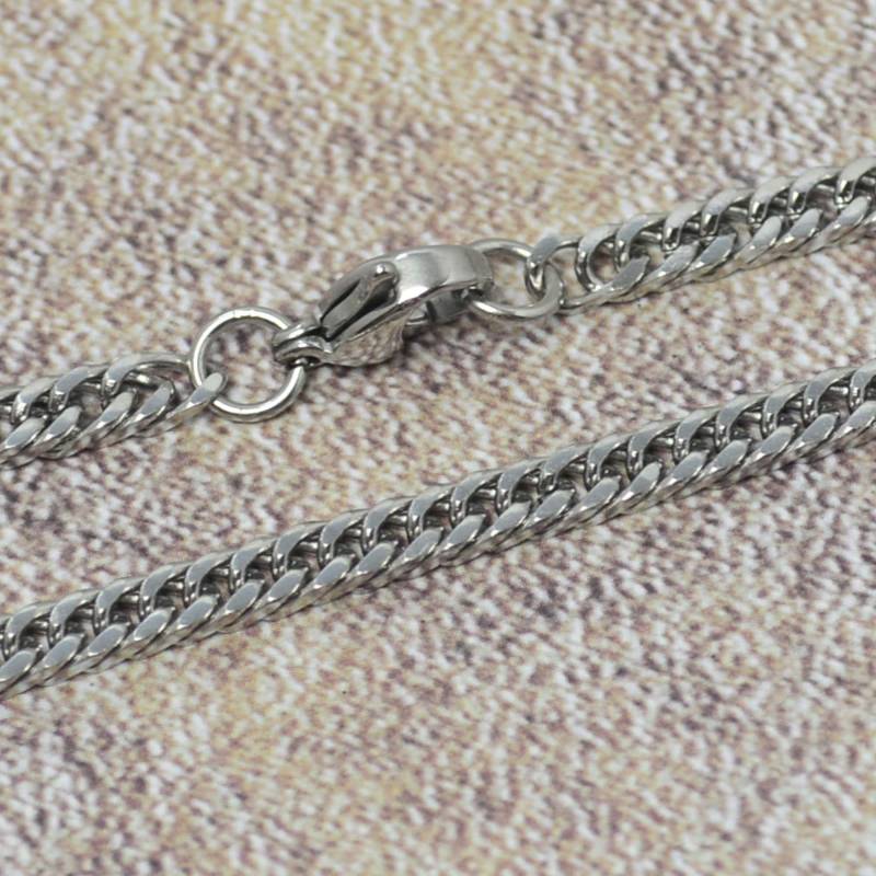 Panzerkette Edelstahl Silber Halskette Kette von Crazysteelhouse