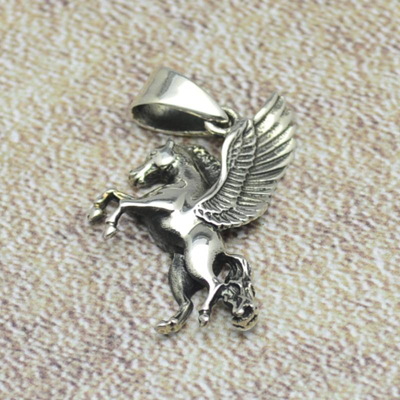 Pegasus Anhänger 925 Silber Klein von Crazysteelhouse