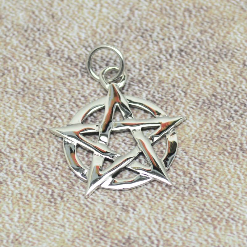 Pentagramm Anhänger 925 Silber Pentagram von Crazysteelhouse