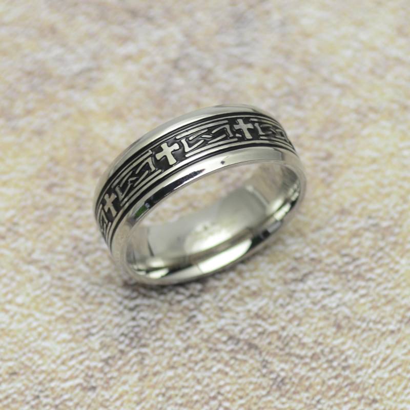 Ring Mit Kreuz Kreuze Edelstahl Cross von Crazysteelhouse