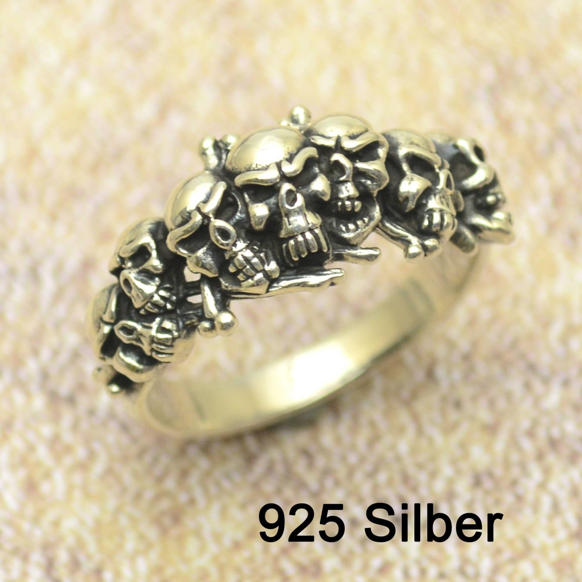 Ring Totenkopf Totenköpfe 925 Silber Ring Totenkopf Totenköpfe 925 Silber von Crazysteelhouse