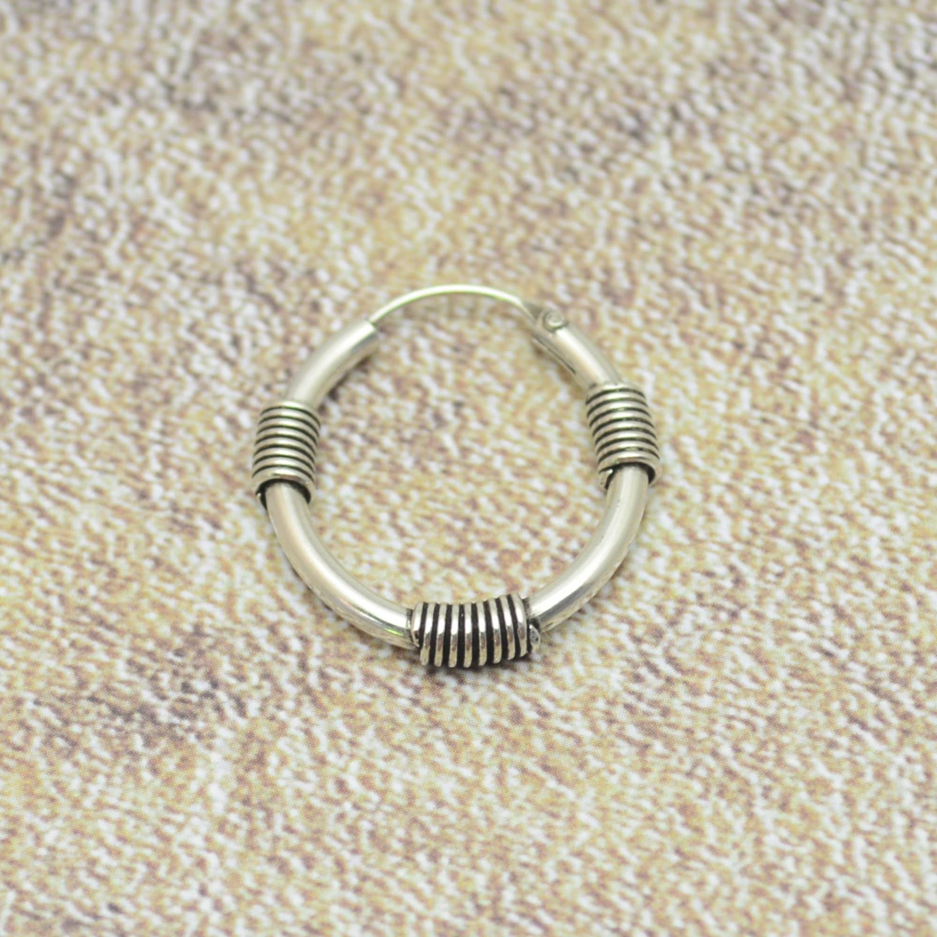 Silber Creole Oval 19 Mm 1 Stück Keltisch Celtic Creolen Ohrringe Ohrring Sterlingsilber von Crazysteelhouse