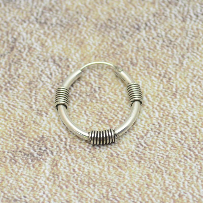 Silber Creole Oval 19 Mm 1 Stück Keltisch Celtic Creolen Ohrringe Ohrring Sterlingsilber von Crazysteelhouse