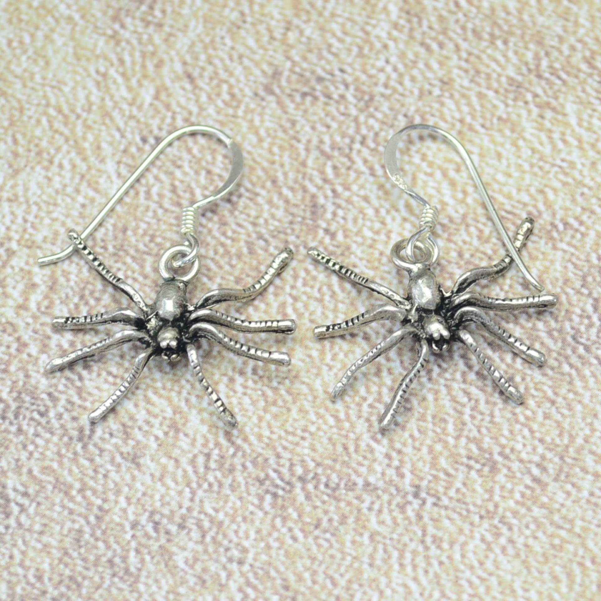 Ohrhänger Spinne Ohrringe 1 Paar 925 Sterling Silber Ohrhänger Spinne Ohrringe 1 Paar 925 Sterling Silber von Crazysteelhouse