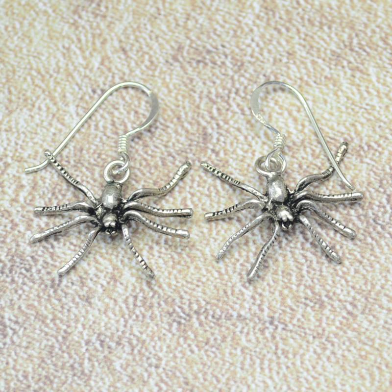 Ohrhänger Spinne Ohrringe 1 Paar 925 Sterling Silber von Crazysteelhouse