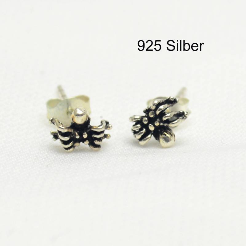 Silber Ohrstecker Ohrringe Gothic Ohrschmuck Sterlingsilber von Crazysteelhouse