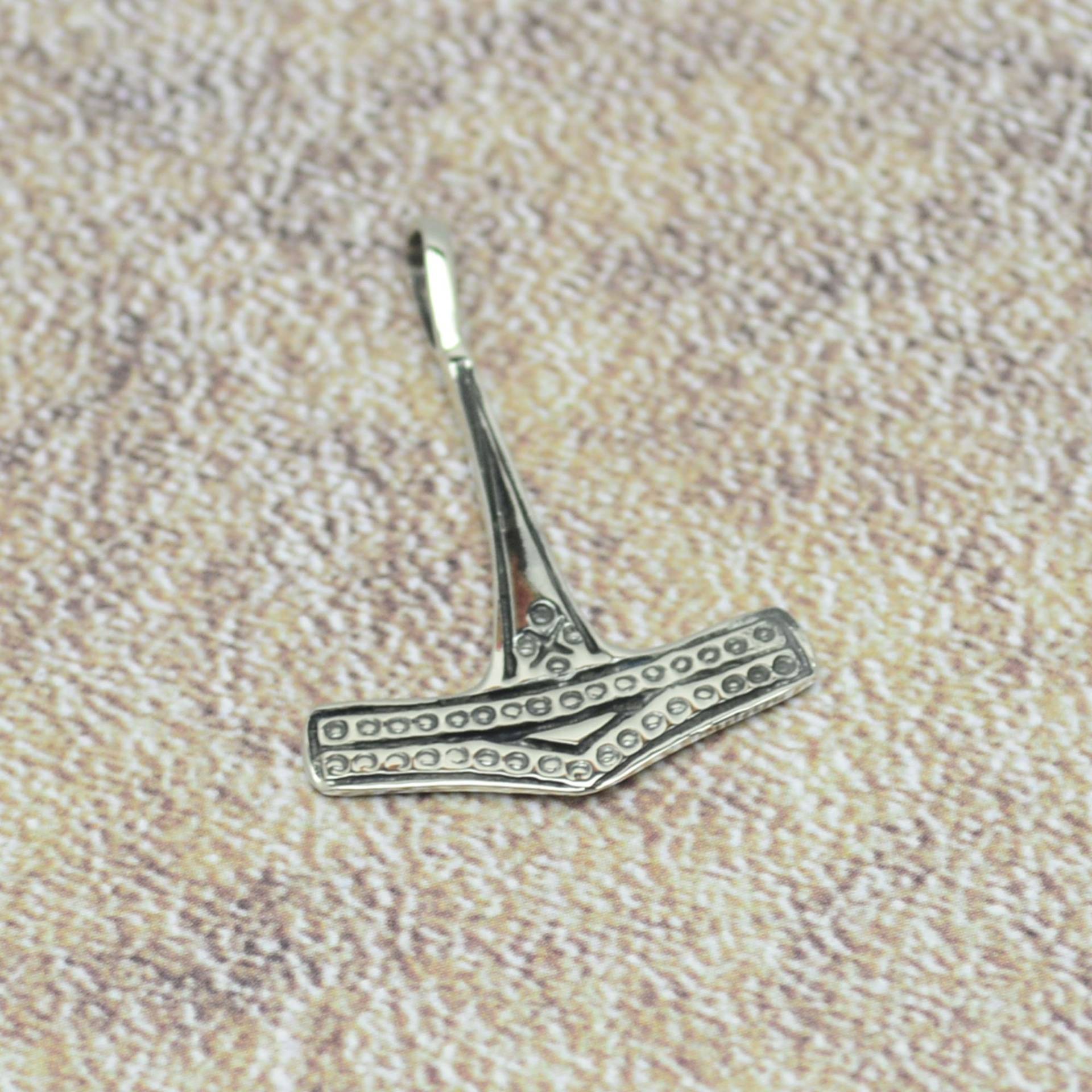 Thors Hammer 925 Silber Leicht Schlicht Mjoelnir Anhänger Thorshammer von Crazysteelhouse