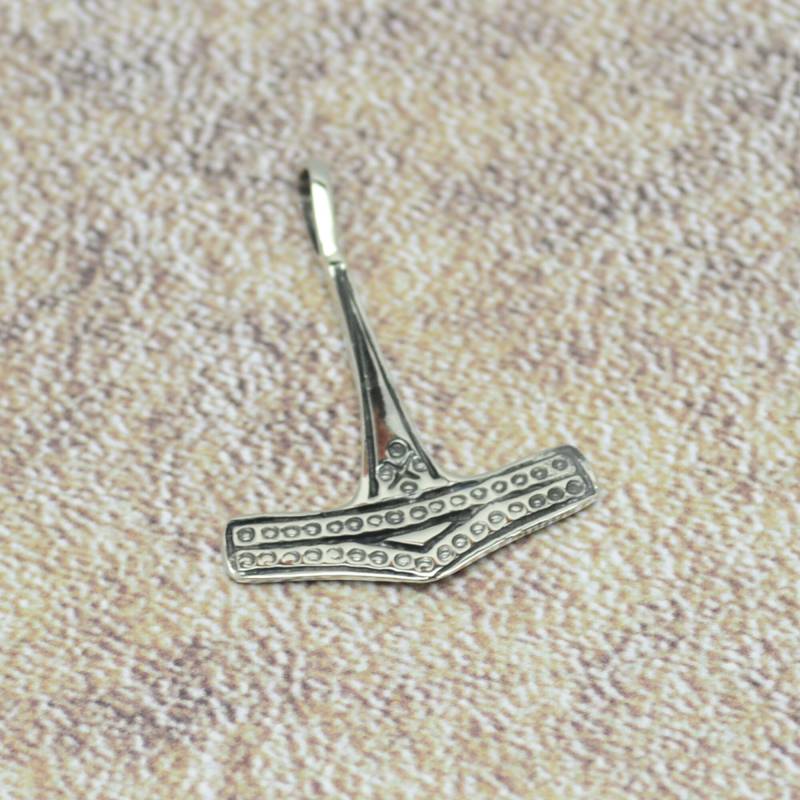 Thors Hammer 925 Silber Leicht Schlicht Mjoelnir Anhänger Thorshammer von Crazysteelhouse