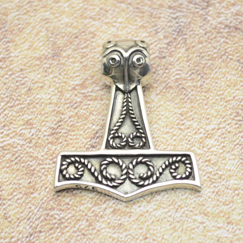 Thors Hammer 925 Silber Massiv Mjölnir von Crazysteelhouse