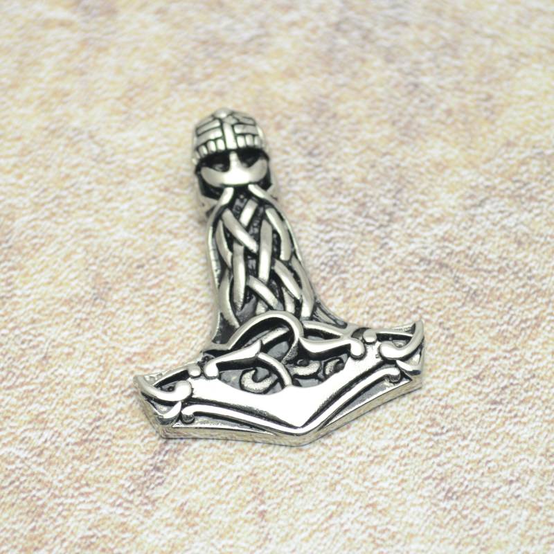 Thors Hammer Edelstahl Schlicht Mjölnir Thorshammer von Crazysteelhouse