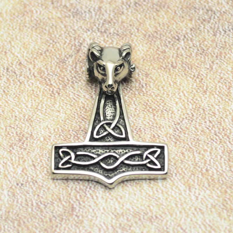 Thors Hammer Edelstahl Wikinger Viking Mjölnir Thorshammer von Crazysteelhouse