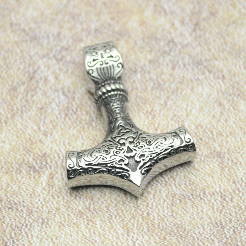 Thors Hammer Gross Wuchtig Edelstahl Mjölnir Anhänger Thorhammer von Crazysteelhouse