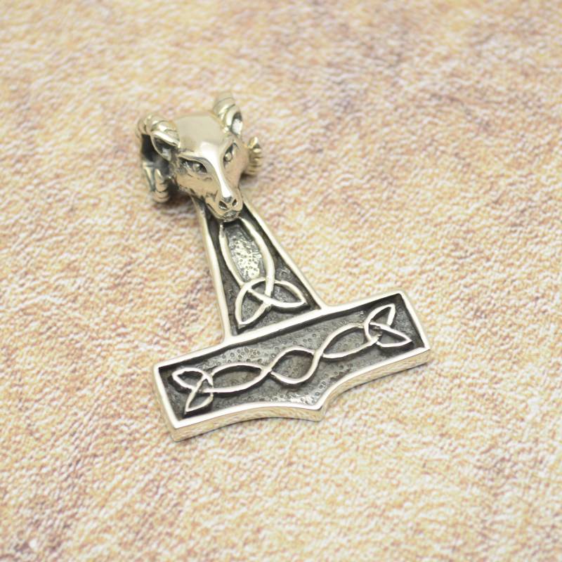 Thors Hammer Thor 925 Silber Anhänger Mjölnir Klassisch Massiv von Crazysteelhouse