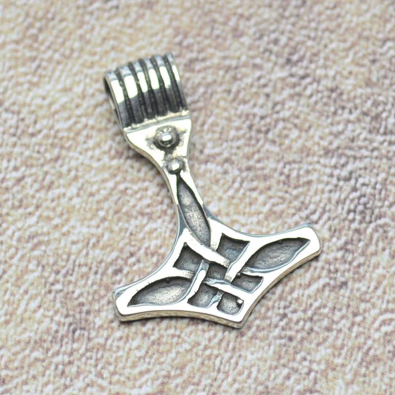 Thorshammer 925 Silber Mjoelnir Thorhammer Thor Hammer Anhänger von Crazysteelhouse