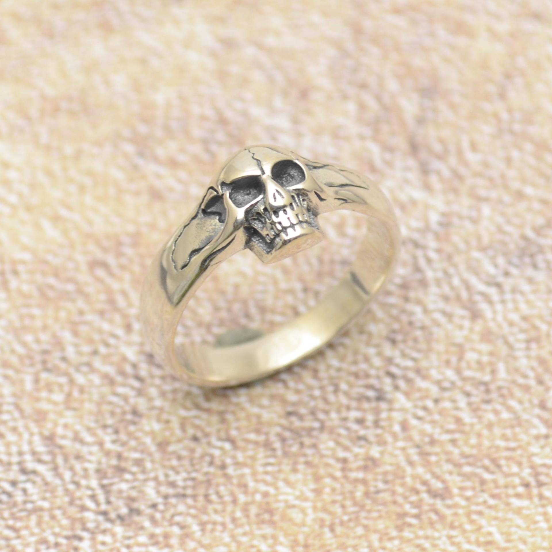 Totenkopf Ring 925 Sterling Silber Massiv Fingerring Skull von Crazysteelhouse