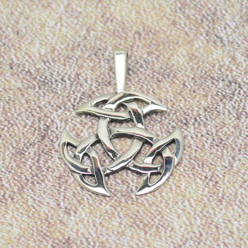 Unendlicher Knoten Anhänger 925 Silber Celtic Keltisch von Crazysteelhouse