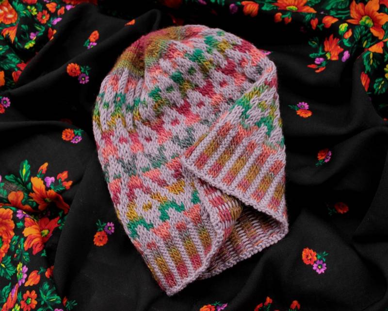 Heidekraut Im Regenbogenhut. Gestrickte Strickmütze, Unisex, Multikolor Garn Beanie, Bunte Handgestrickte Mütze, Merinowolle Beanie von CrazywoolByElena