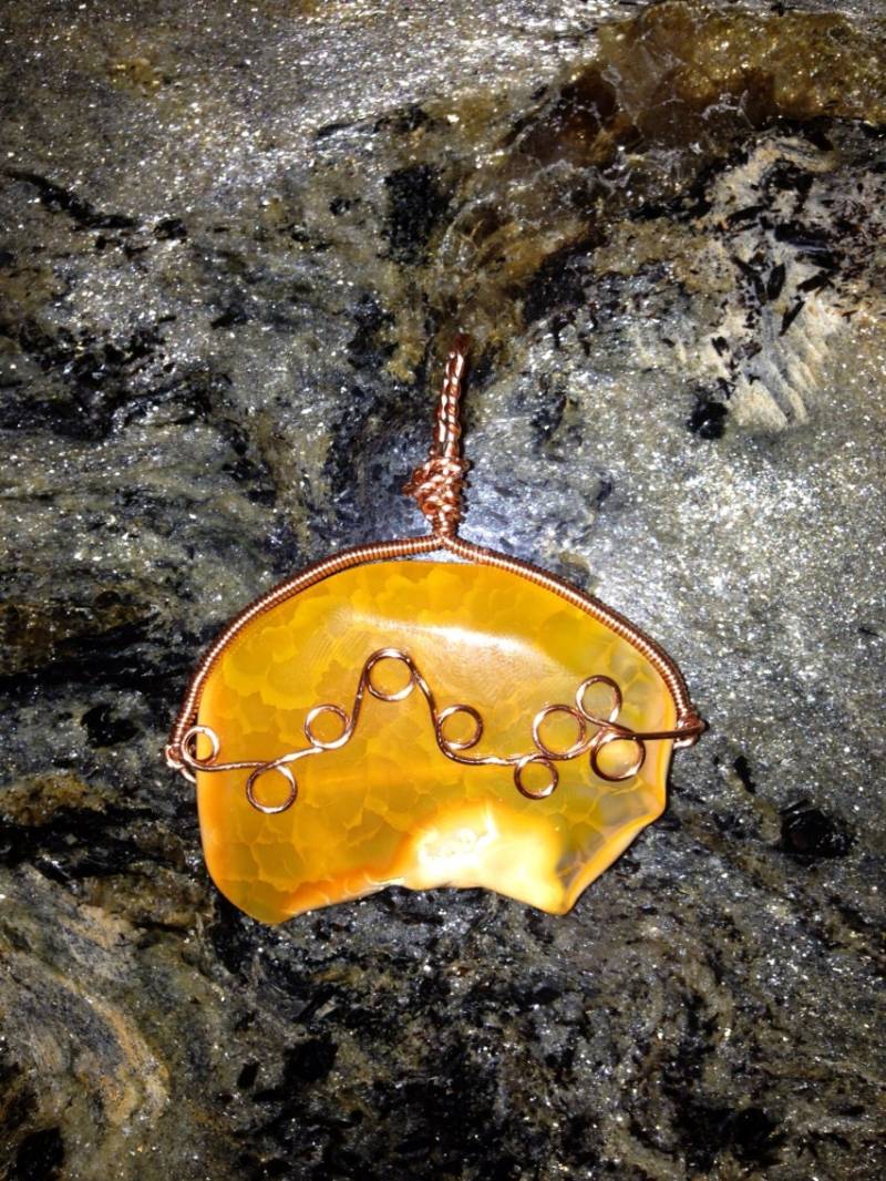 Gelber Achat Anhänger Gelber Achat Anhänger von Cre8vMama