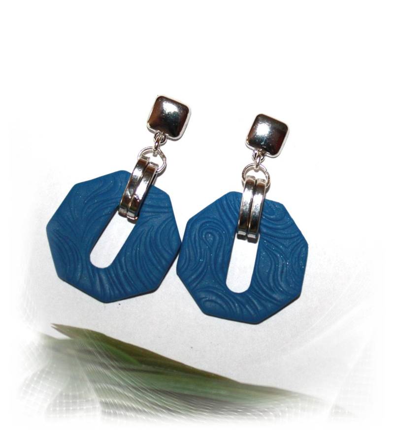 Topaktuelle Ohrringe, Blaue Ohrringe Hängeohrringe Blau Gold, Handmade in Und Topaktuelle Ohrringe, Blaue Ohrringe Hängeohrringe Blau Gold, Handmade in Und von CreARTion