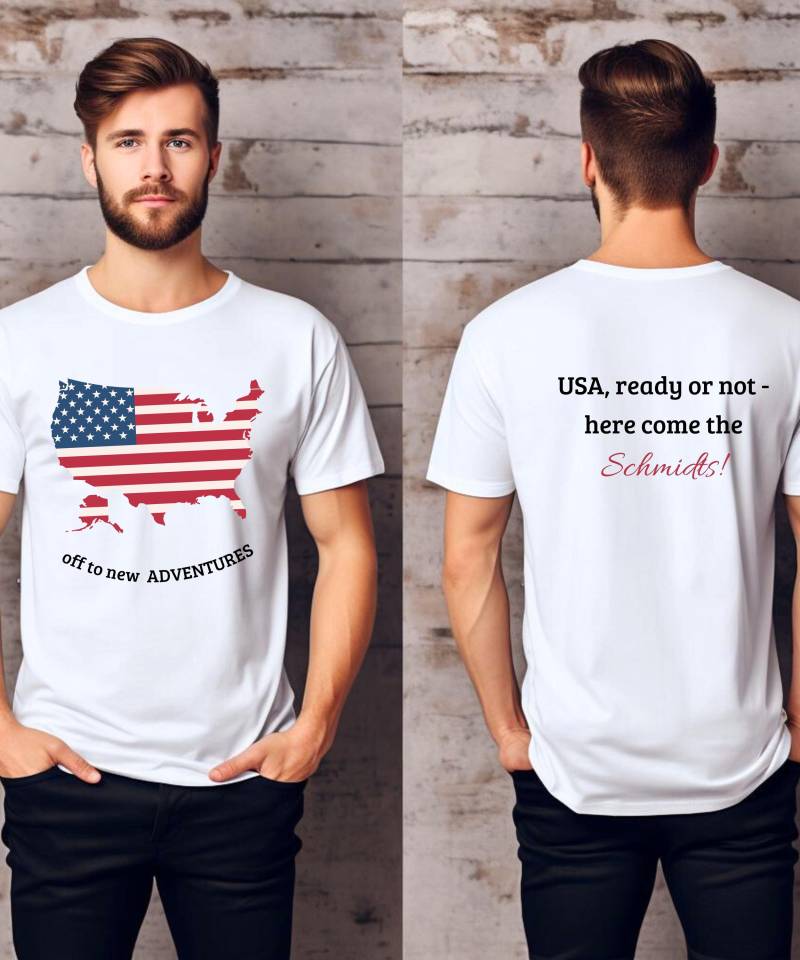 Usa Auswanderung T-Shirt - Abschiedsgeschenk Mit Flagge & Abenteuer-Slogan Off To New Adventures Goodbye Germany Shirt Usa Auswanderung T-Shirt - Abschiedsgeschenk Mit Flagge & Abenteuer-Slogan Off To New Adventures Goodbye Germany Shirt von CreArtbyMelanie