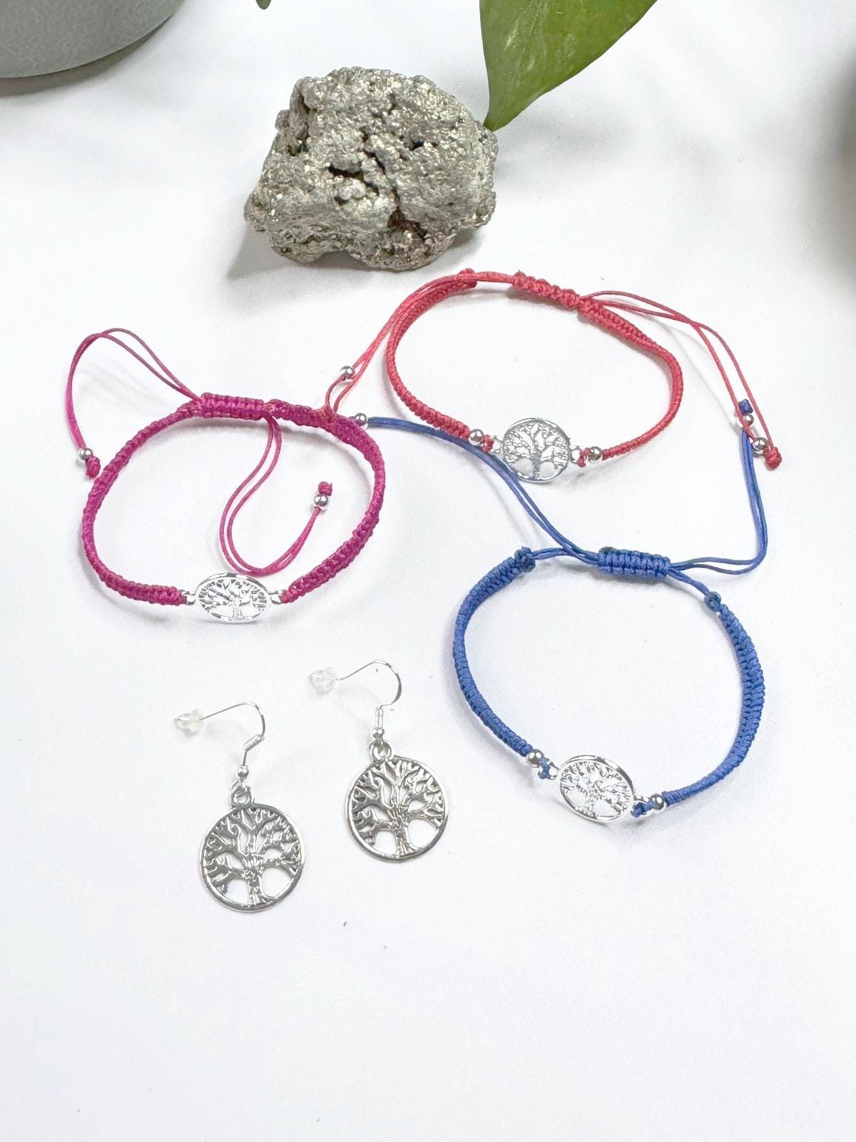 Hängeohrringe Und Armband-Set Mit Lebensbaum von CreaSina