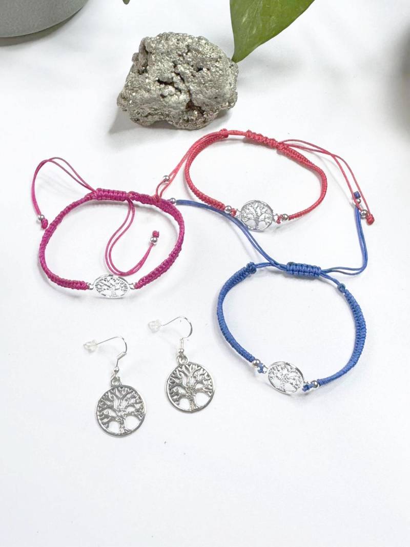 Hängeohrringe Und Armband-Set Mit Lebensbaum Hängeohrringe Und Armband-Set Mit Lebensbaum von CreaSina