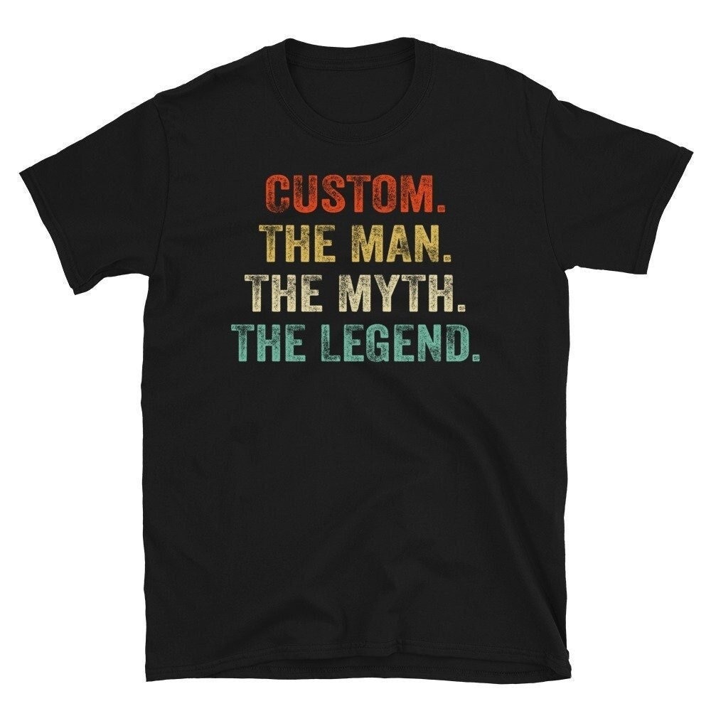 Custom The Man Myth Legend Shirt, Papa Shirt Vatertagsshirt 2024, Geschenk Für Ehemann, Individuell von CreaTeeveCustom