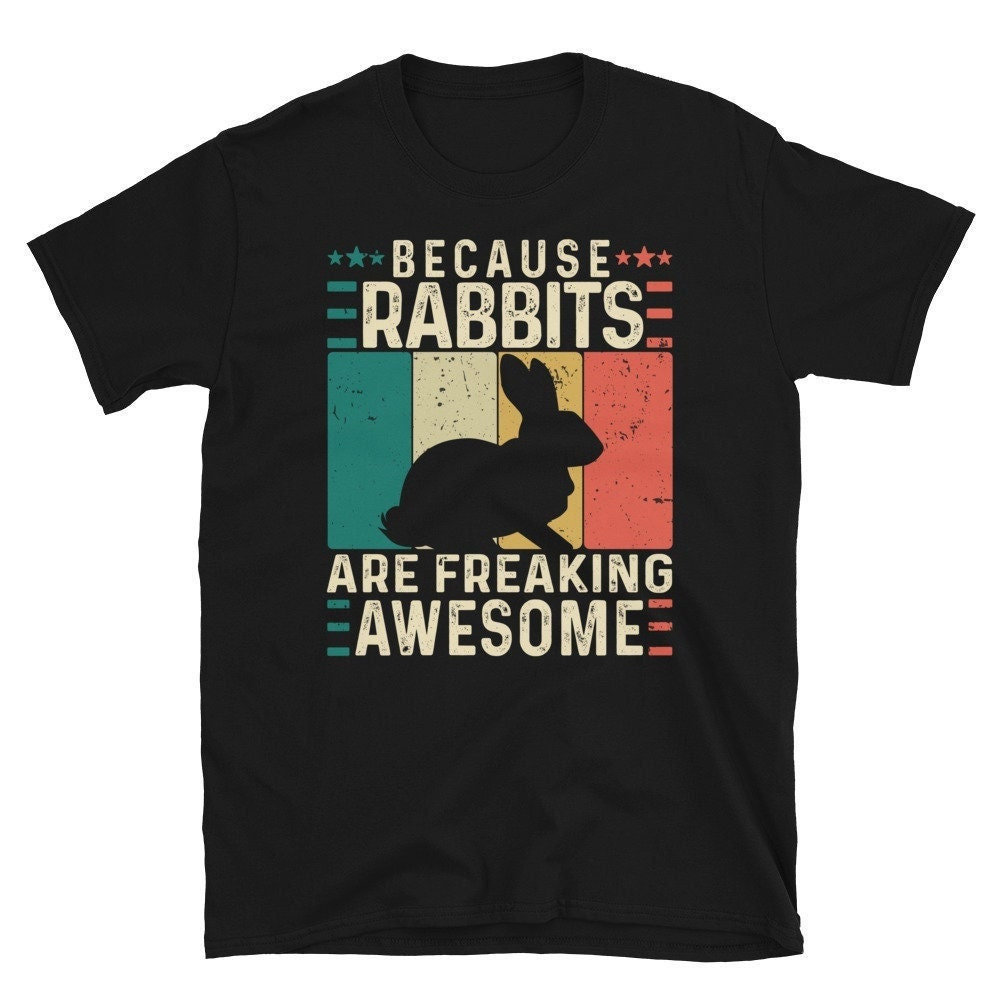 Hasen T Shirt, Liebhaber Weil Freaking Awesome, Lustiges Tier Retro Vintage Hase T-Shirt, Tshirt von CreaTeeveCustom