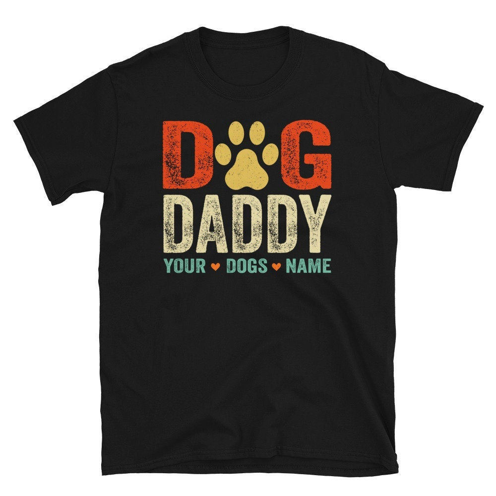 Hunde Papa Shirt Personalisiert, Hundevater T-Shirt Mit Hundenamen, Haustiernamen von CreaTeeveCustom