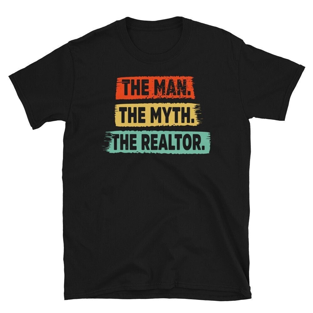 Realtor T-Shirt, Real Realty Shirt, Lustiges Makler Retro Vintage Geburtstagsgeschenk, Geschenk Für Männer von CreaTeeveCustom