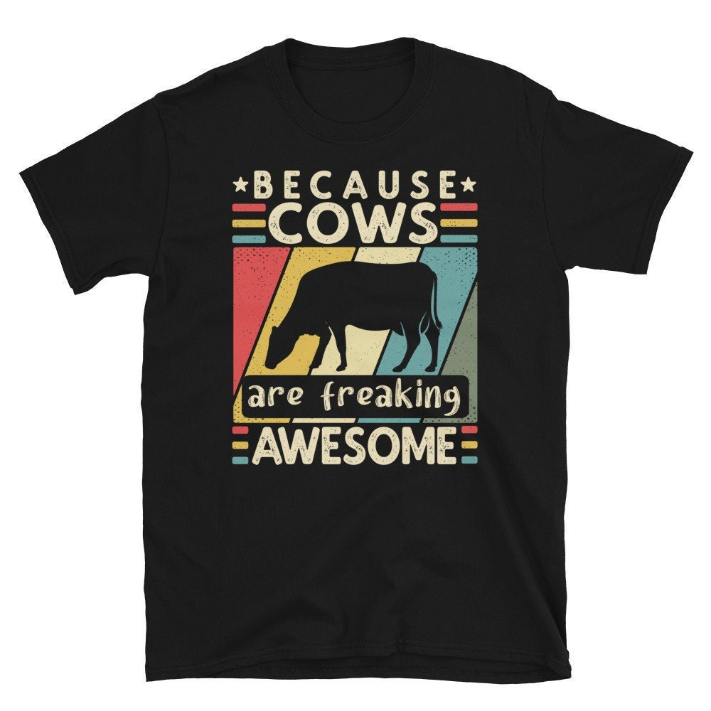 Kuh T-Shirt, Liebhaber Shirt, Milchkuh I Love Kühe Schule Maskottchen Farmer Tshirt, Geschenk, Lustige Shirt von CreaTeeveCustom