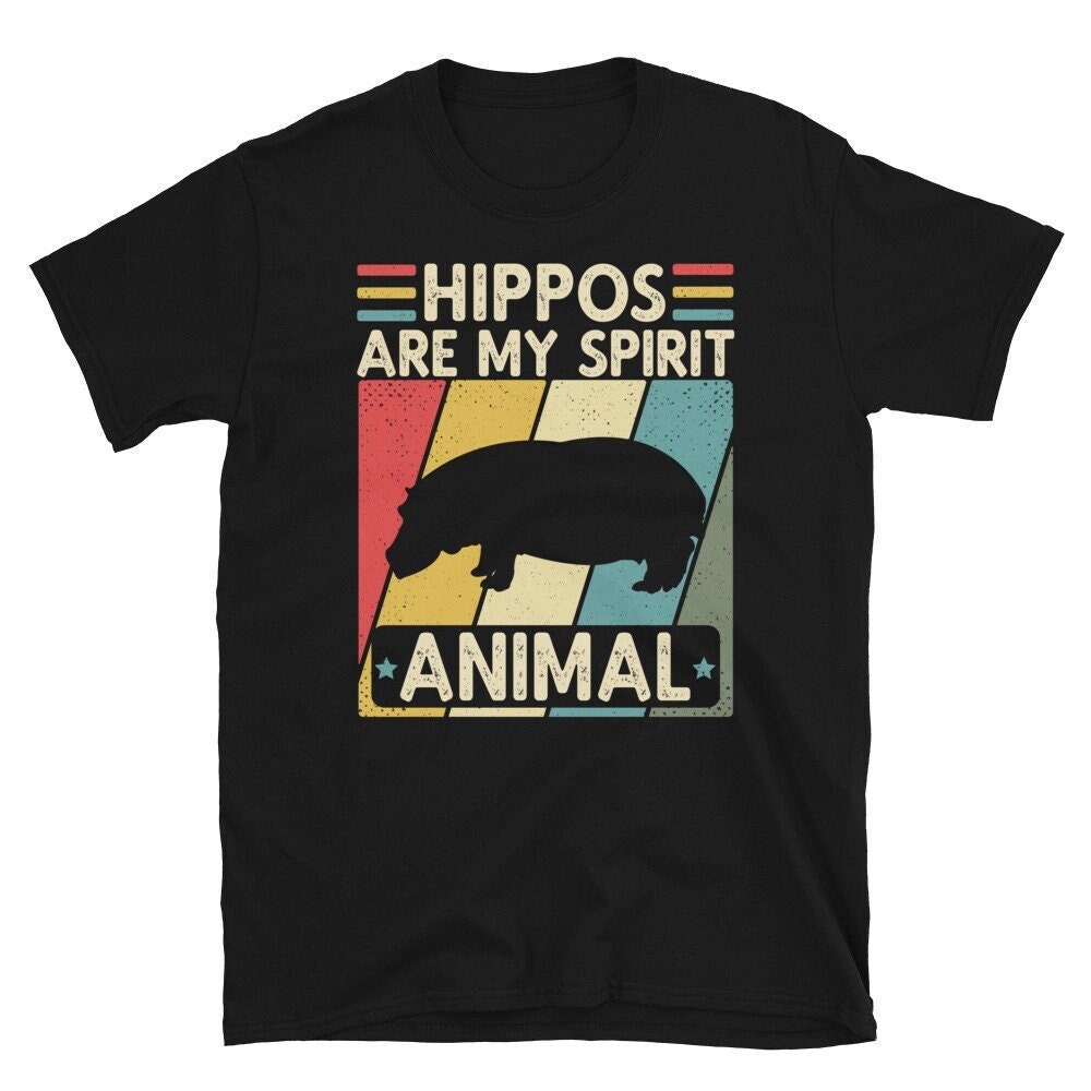 Nilpferd Liebhaber Shirt, T-Shirt, Geschenk, Geschenke, My Spirit Animal, Retro Vintage T Tier Shirt von CreaTeeveCustom