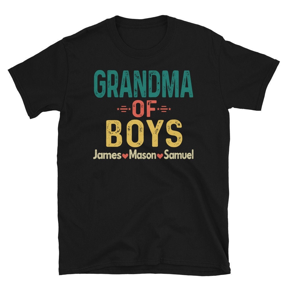 Personalisiertes Oma Von Jungen Shirt, Muttertagsgeschenk, Mit Enkelnamen, Grandsons Geschenk von CreaTeeveCustom