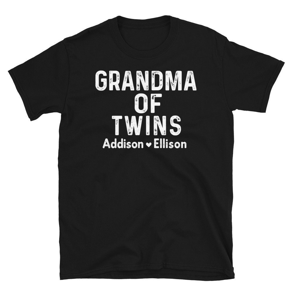 Personalisiertes Oma Zwillingsshirt, Zwillings Shirt, Geschenke, Gigi Nana Grammy Mimi Von Zwillingen Shirt von CreaTeeveCustom
