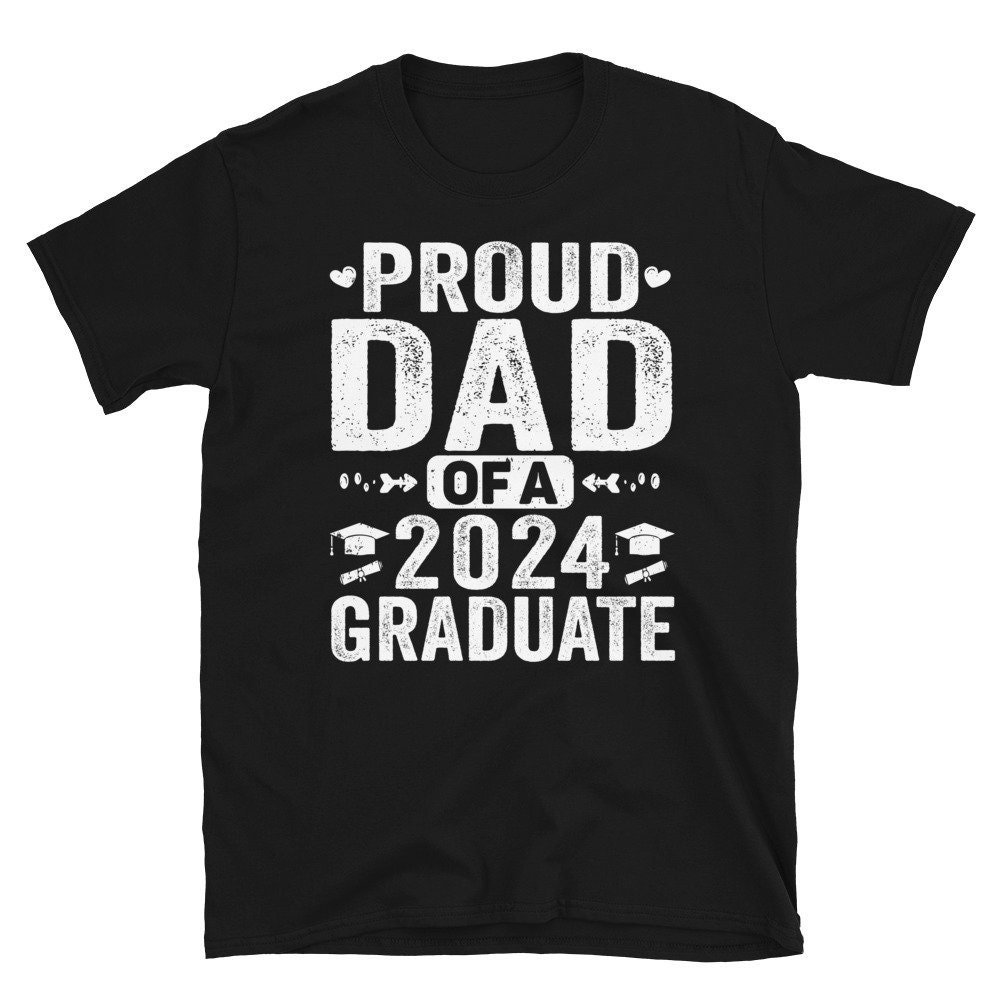 stolzer Vater Eines 2024-Graduierten, Lustiges Geschenk Des Abschlusses 2024, Familien-Abschluss-Hemden, Abschluss-T-Shirt von CreaTeeveCustom