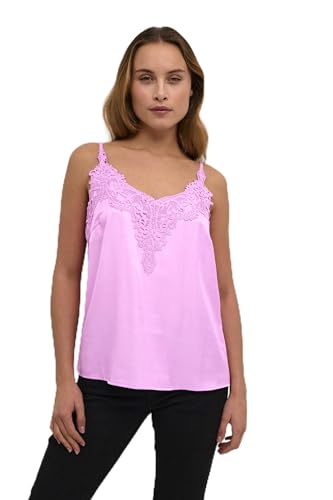 Cream Ärmellose Bluse CRAnna Damen Bluse Spitzen Spaghetti Top Ärmellose Tank Top 36, Cyclamen von Cream