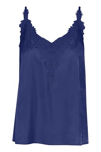 Cream Women's Singlet Lace Trim V-Neck Sleeveless Spaghetti Straps Regular Fit von Cream